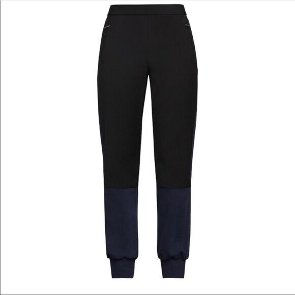 BCBGMaxAzria Gianni Black & Navy Contrast Colorblock Cargo Pants Small - Picture 4 of 15